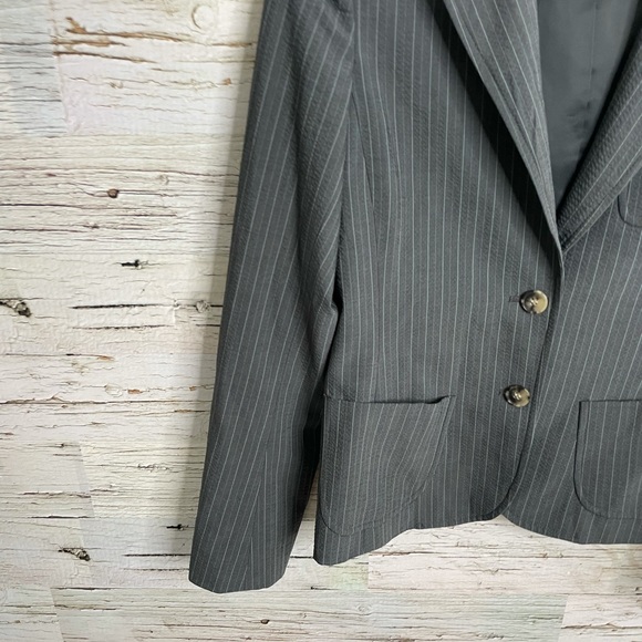 Theory textured wool pinstripe Jovanna TS blazer - Picture 2 of 12